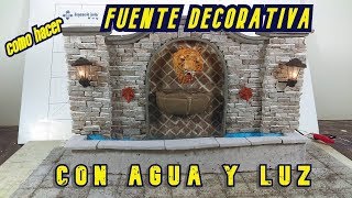 Como hacer una FUENTE decorativa con AGUA y LUZ2020 [upl. by Alfred]