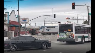 VIDEO Fiery Amtrak Crash  Train Hits Vehicle On Tracks In Oakland [upl. by Bergmans]