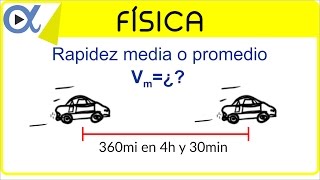 Rapidez media o promedio ejemplo 1  Física  Vitual [upl. by Hsenid612]