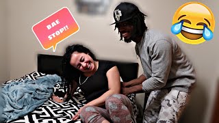 TICKLE PRANK ON MY GIRLFRIEND [upl. by Raasch894]