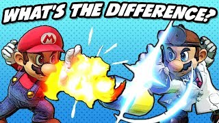 Whats the Difference between Mario and Dr Mario SSBU [upl. by Edobalo]