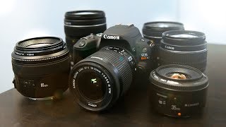 Best Cheap Lenses For The Canon SL2 200D [upl. by Etam34]