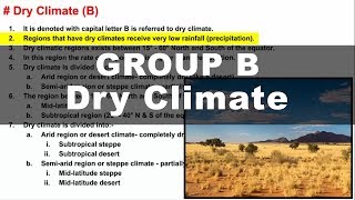 Koppen Scheme  Dry Climate B  UPSC IAS Geography [upl. by Nevyar845]