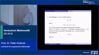 Vorstudium Mathematik – Vorlesung 2 – Mengenlehre amp Prädikatenlogik [upl. by Elisabetta]