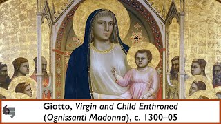 Giotto Virgin and Child enthroned Ognissanti Madonna [upl. by Nilram413]