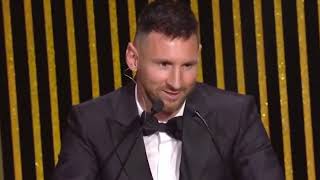 Messis 8th Ballon dOr Speech English [upl. by Charin392]