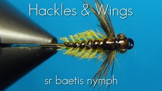 Fly Tying Baetis Nymph SR  Hackles amp Wings [upl. by Airlie557]