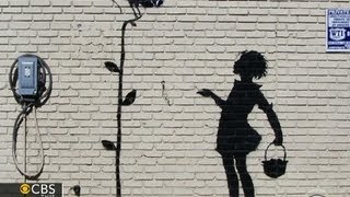 Graffiti artist Banksy setting up studio in NYC for a month [upl. by Annoynek416]