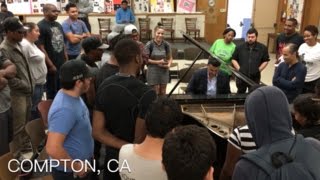 Classical Pianist Performs DrDre Mashup in Compton [upl. by Janene]