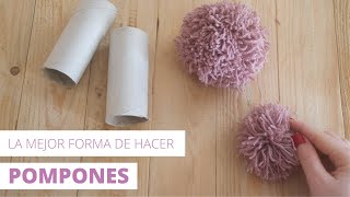 Como hacer POMPONES de LANA FÁCIL y RÁPIDO  La MEJOR forma de hacer POMPONES [upl. by Franklyn]