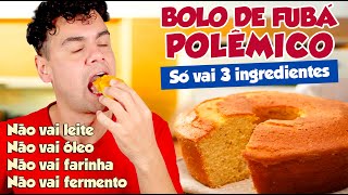 ✅ BOLO DE FUBÁ POLEMICO FEITO SÓ COM 3 INGREDIENTES  Fubá online [upl. by Weinert595]