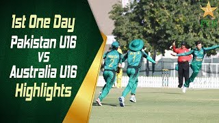 Highlights  1st One Day  Pakistan U16 vs Australia U16  Pakistan U16 vs Australia U16 in UAE 2019 [upl. by Taffy]