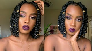 I TRIED RUBBER BAND BOX BRAIDS  NATURAL HAIR SERIES EP1 [upl. by Alsi]