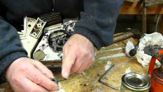 Stihl 026 chainsaw repair  Part 6 The oil pump [upl. by Richart]