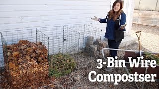 A Closer Look At The 3Bin Wire Composter Gardeners Supply [upl. by Keriann]