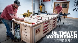 Ultimate Workbench  Table Saw Outfeed Table  Woodworking Project [upl. by Rihaz]