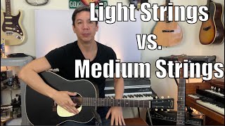 Light Strings VS Medium Strings DO THEY SOUND DIFFERENT [upl. by Lesig]