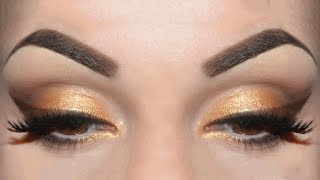 Trucco occhi oro e marrone  Beautydea [upl. by Aniakudo]