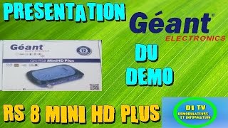 présentation Géant RS8 mini hd plus [upl. by Gavini957]