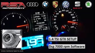 Golf 14 TSI  Rsa Motorsports  Big Turbo Project  Acceleration amp Top Speed  DSG  7 [upl. by Wolenik831]