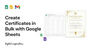 Create Certificates with Google Sheets [upl. by Ninos]