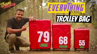 How to choose luggage bag Size  American Tourister Trolley Bag Set Unboxing [upl. by Allwein274]