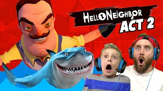 CRAZY SHARK Hello Neighbor ACT 2 Probs KCity GAMING [upl. by Susann]