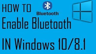 How to Enable Bluetooth For Windows 10 [upl. by Yehs]