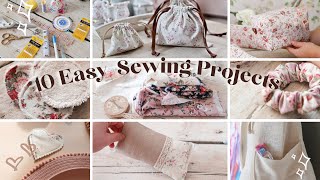 10 Easy Sewing projects Scrap Fabric Ideas Craft Compilation Video [upl. by Zelikow]