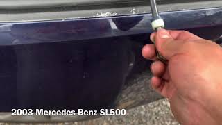 Mercedes SL500 R230 Rood hydraulic cylinder leak fix [upl. by Carry988]