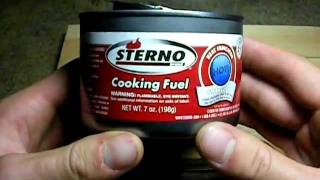 Sterno Cooking Fuel Survival Prep Overview [upl. by Ibbison]