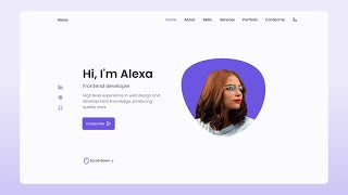 Responsive Personal Portfolio Website Using HTML CSS And JavaScript  DarkLight Mode [upl. by Swithin]