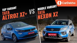 Tata Altroz XZ vs Tata Nexon XZ  Picking the right turbopetrol  CarDekhocom [upl. by Rez929]