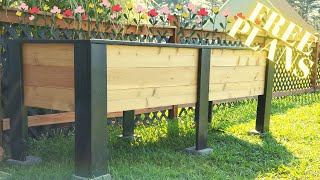 How To Build An Elevated Raised Garden Bed  DIY Planter Box With Free Plans [upl. by Ttegirb]