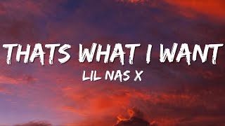 Lil Nas X  THATS WHAT I WANT Lyrics [upl. by Grindlay]