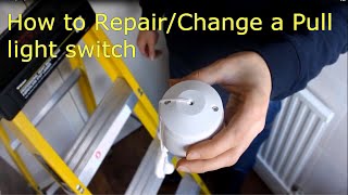 How to Repairchange a PullCord Light Switch Video explanation [upl. by Cattima837]