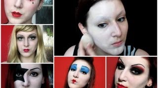 HOW TO Flawless White Face  Halloween  Costume Makeup [upl. by Sheilah]