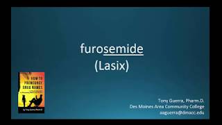 CC How to Pronounce furosemide Lasix Backbuilding Pharmacology [upl. by Llertnahs]