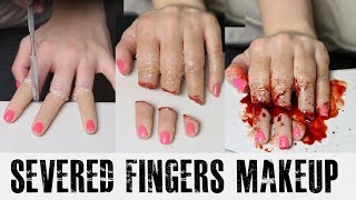 Severed Fingers Makeup Tutorial  Freakmo [upl. by Colvert303]