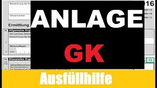 Anlage GK ausfüllen  Körperschaftsteuererklärung Tutorial  Erklärung  Ausfüllhilfe [upl. by Vandyke]