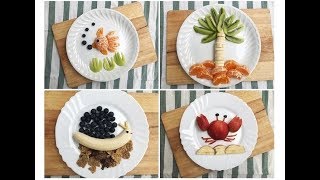 Meriendas fáciles 6 figuras con frutas [upl. by Enahpets]