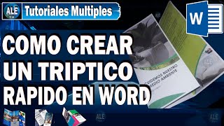 Como Crear Un Tríptico En Word – Y Como Imprimir [upl. by Rehpotsirhcnhoj]