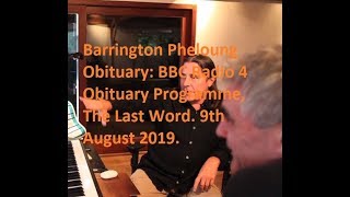 Barrington Pheloung Obituary BBC Radio 4 Obituary Programme The Last Word 9th August 2019 [upl. by Christabel254]