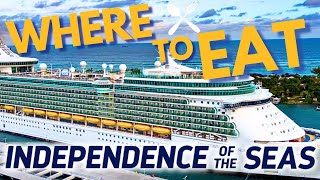 INDEPENDENCE of the Seas Royal Caribbean Restaurant Tour [upl. by Eanwahs]