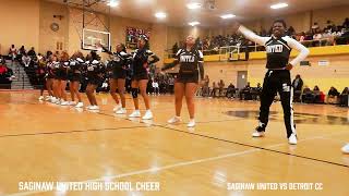 HALF TIME PERFORMANCE  Saginaw United Cheer   Saginaw United vs Detroit Catholic Central [upl. by Fritzie]