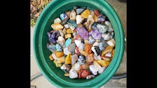 Polishing Gemstones with Thumlers 15 Pound Tumbler [upl. by Uzia]