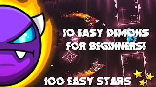 New 2020 10 Easy Demons For Beginners  Geometry Dash 211 [upl. by Dougherty]