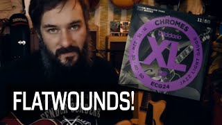 DAddario Chromes Jazz Light 1150 Flatwounds Guitar String Review [upl. by Signe562]