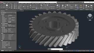 Making 3D Helical Gear in Autocad [upl. by Bigner586]