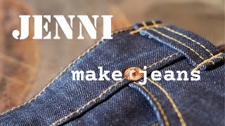 how to sew jeans tutorial home made [upl. by Nalac]